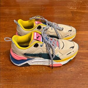 Puma Sneakers in Yellow, Pink, and Blue